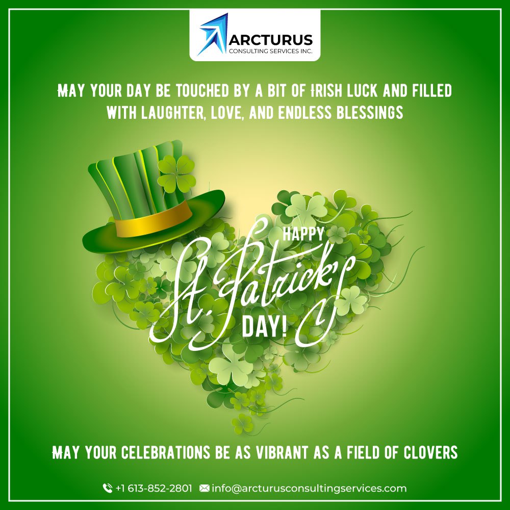 Cheers to the greenest day of the year! Wishing you a day filled with fruitful connections and opportunities. May your network be as strong as a four-leaf clover! Happy St. Patrick's Day friends! #stpatricksday #luckoftheirish #irishcelebration #clover #festivefun #arcturus