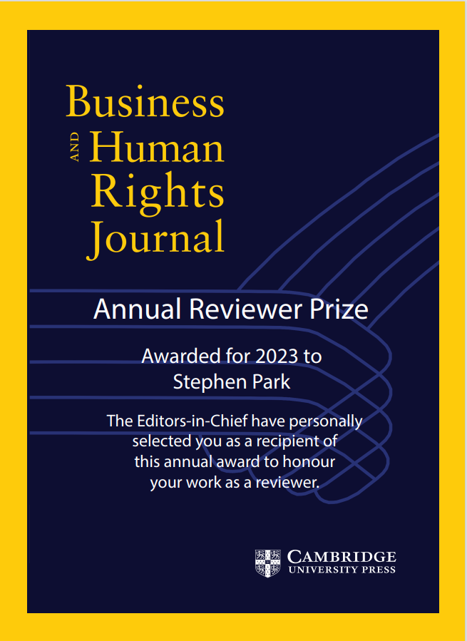 Congratulations to Stephen Park, @UConnBusiness for being awarded the BHRJ Best Reviewer of 2023. Our BHRJ reviewers are instrumental in upholding the journal's quality and engaging our audience. A huge thanks for your support of the journal through reviewing. @ARamasastry