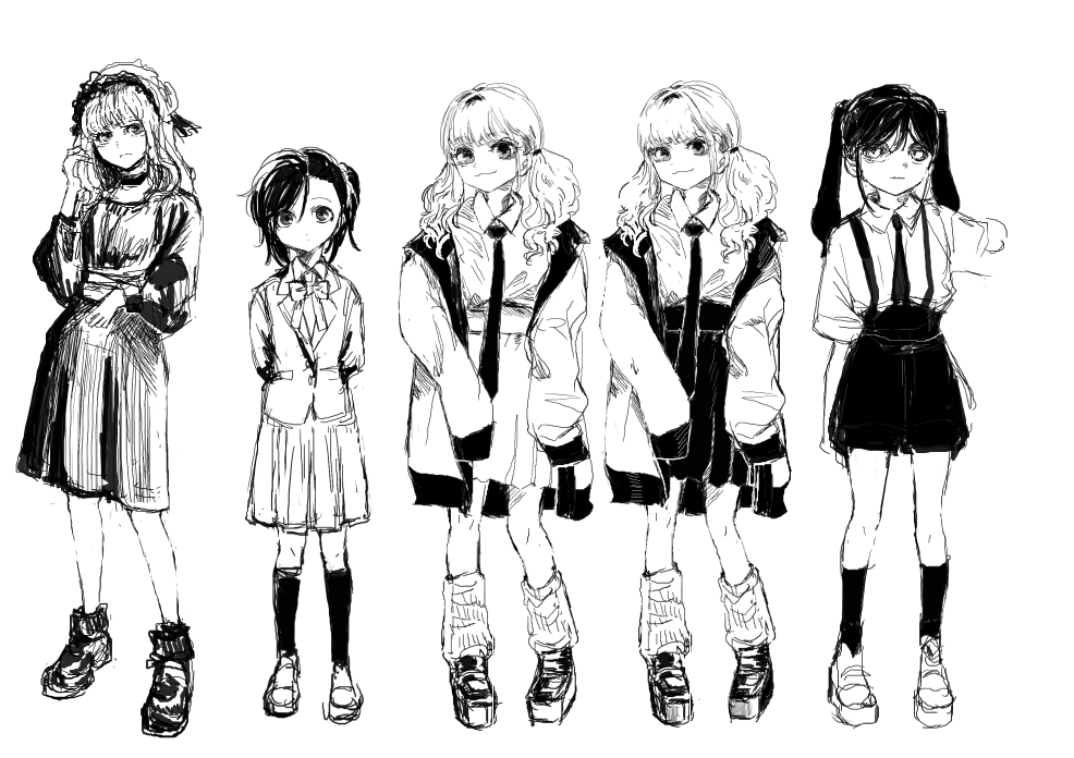 写真見ながら練習。立ってる人間を描こうと試行錯誤してる。
あと漫画に描きやすい人体の比率とか色々実験してた。 