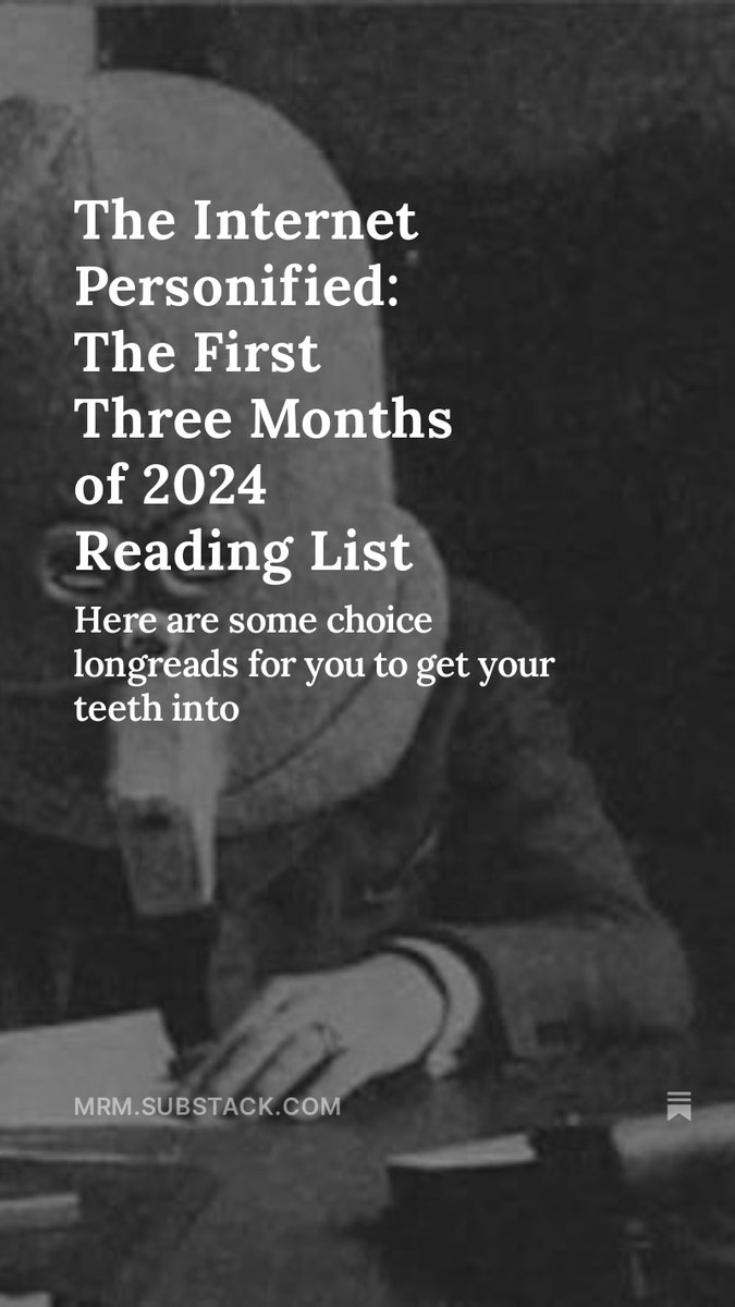 My new link list post is UP and INCREDIBLE  open.substack.com/pub/mrm/p/the-…