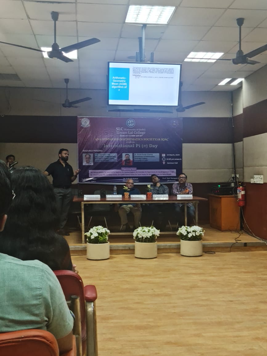 college_slc's tweet image. 🥳 Celebrating #PiDay2024, SLC conducted an insightful and fun talk by #MathMavens! 🎉 Seminar Hall was buzzing with π-riffic excitement as we honored the magic of mathematics! Let&apos;s keep the π-party going all year long! 🥧✨ #MathMania  🙌🏻🎈