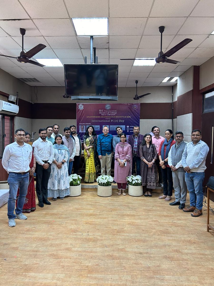 college_slc's tweet image. 🥳 Celebrating #PiDay2024, SLC conducted an insightful and fun talk by #MathMavens! 🎉 Seminar Hall was buzzing with π-riffic excitement as we honored the magic of mathematics! Let&apos;s keep the π-party going all year long! 🥧✨ #MathMania  🙌🏻🎈