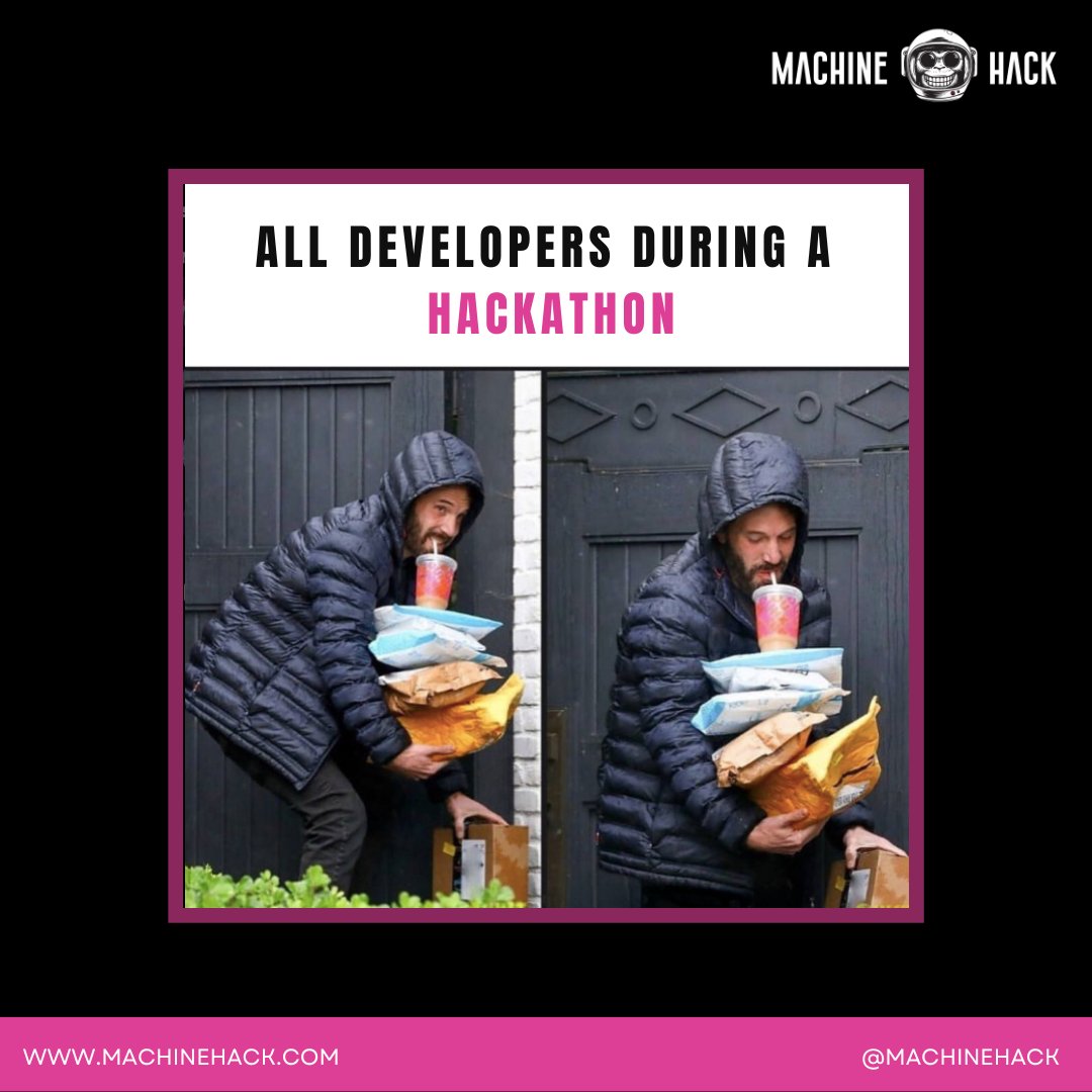 JoinMachinehack's tweet image. When the hackathon snacks are life, but your code is still buggy! ๐๐ฟ๐ป Don't miss out on the ultimate coding extravaganza! Register now๐๐
machinehack.com/blogathons/bhaโฆ
#codeforindia #LLM #hackathon #codeforbhasha #bhashinitechathon