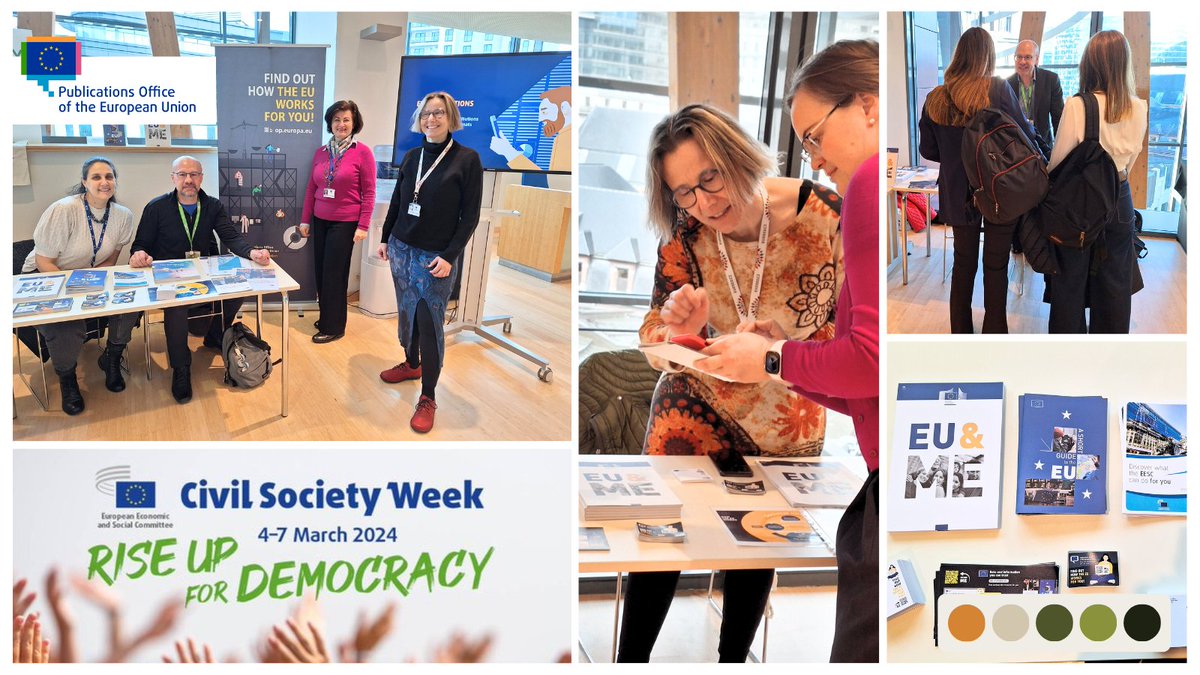 Very pleased we were at #CivSocWeek @EU_EESC. It was a great opportunity to discuss how we can help #RiseUpForDemocracy with everything we offer at @EULawDataPubs with @EUPublications, @EURLex, @EU_opendata and more. Very good event! @EESC_President @EESC_LiaisonG @lllplatform