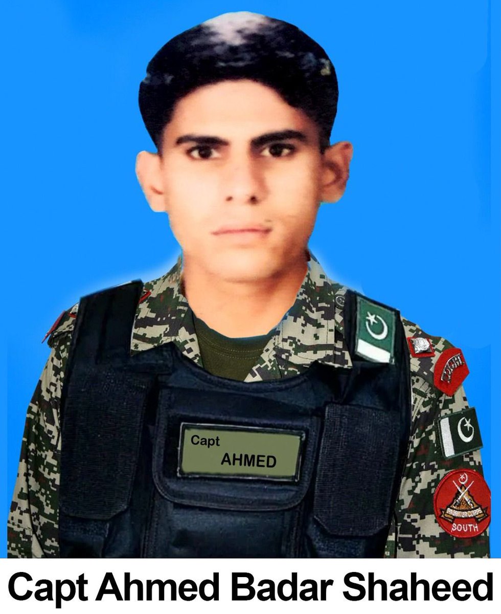 khorasandiary's tweet photo. ISPR
“In early hours of 16 March 2024, a group of six terrorists attacked a security forces' post in general area Mir Ali of North Waziristan District. 

As own troops foiled the initial attempt of intrusion, the terrorists rammed an explosive laden vehicle into the post, followed by multiple suicide bombing attacks, which led to collapse of portion of a building, resulting into Shahadat of five brave sons of the soil. The Shuhada include Havildar Sabir (resident of District Khyber), Naik Khurshid  (resident of District Lakki Marwat), Sepoy Nasir (resident of District Peshawar), Sepoy Raja (resident of District Kohat) and Sepoy Sajjad (resident of District Abbotabad).

During the conduct of ensuing clearance operation, own troops led by Lieutenant Colonel Kashif, effectively engaged and killed all six terrorists.

However, during intense exchange of fire, leading his troops from the front, Lieutenant Colonel Syed Kashif Ali (age: 39 years, resident of Karachi) and Captain Muhammad Ahmed Badar (age: 23 years, resident of District Talagang), having fought gallantly, paid the ultimate sacrifice and embraced Shahadat. 

Sanitization operation is being conducted to eliminate any other terrorist present in the area, as security forces of Pakistan are determined to wipe out the menace of terrorism from the country and such sacrifices of our brave soldiers further strengthen our resolve.”