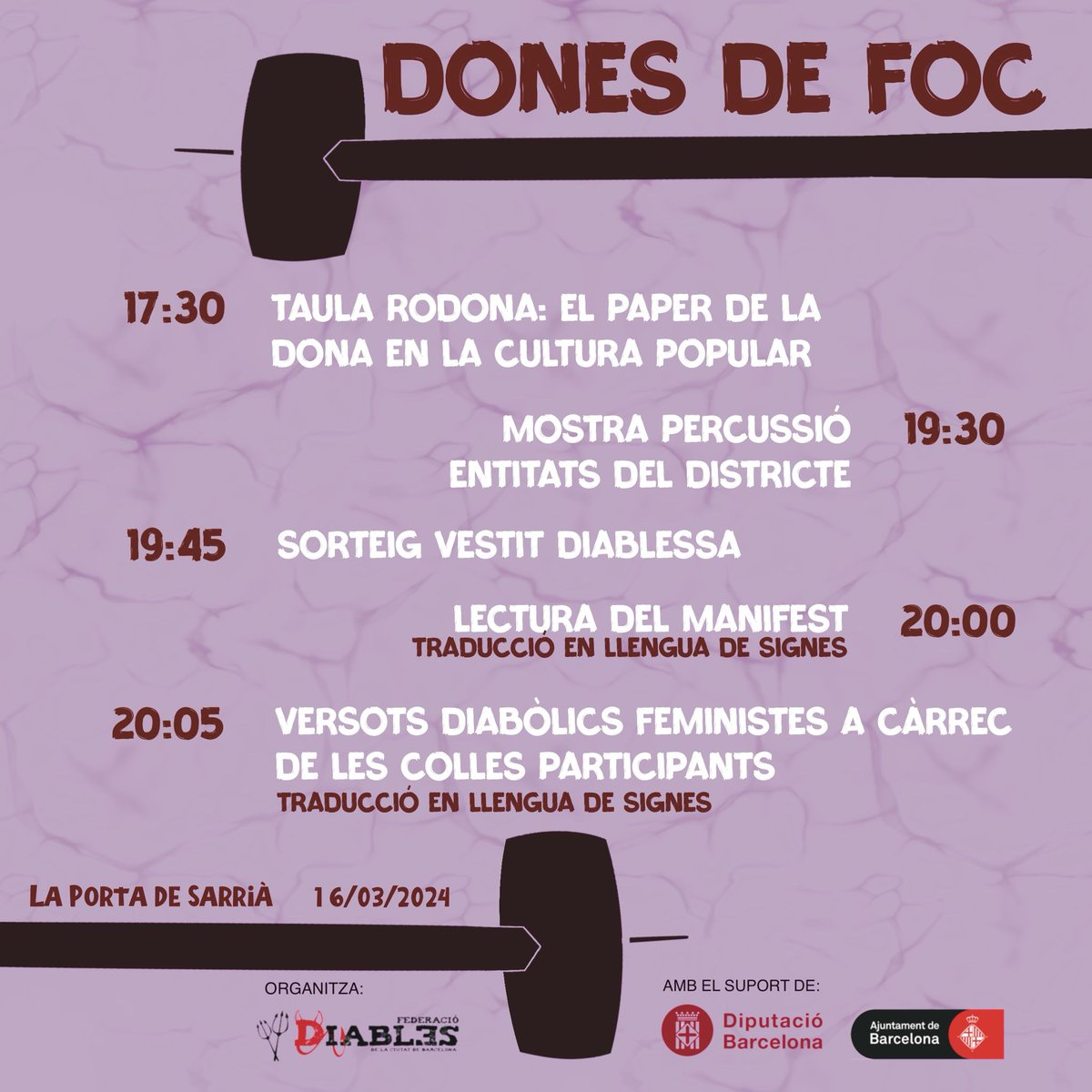 TRINIFOC's tweet photo. Avui a Sarrià DONES DE FOC 2024 @DiablesCiutatB https://t.co/MNRtho1VyZ