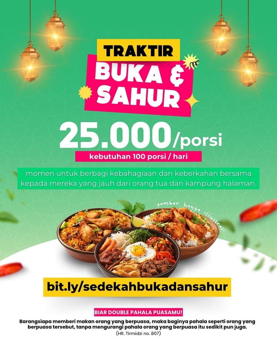 Masjid Real Masjid Yogyakarta

Ngga harus nunggu kaya, setiap kita yang ingin dapat ampunan dosa, ngga boleh ngelewatin kesempatan ini begitu saja💚

Yuk, ikutan traktir jamaah Real Masjid untuk buka puasa dan sahur, klik di Bio yaaa ✅