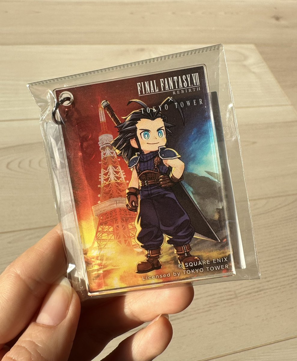 Giveaway : le porte clef Zack, édition spéciale Tokyo Tower x FFVII Rebirth, est à gagner lors du live de toute à l’heure ! RDV aujourd’hui à partir de 9h FR / 17h JP pour participer sur twitch.tv/kirinreveuse