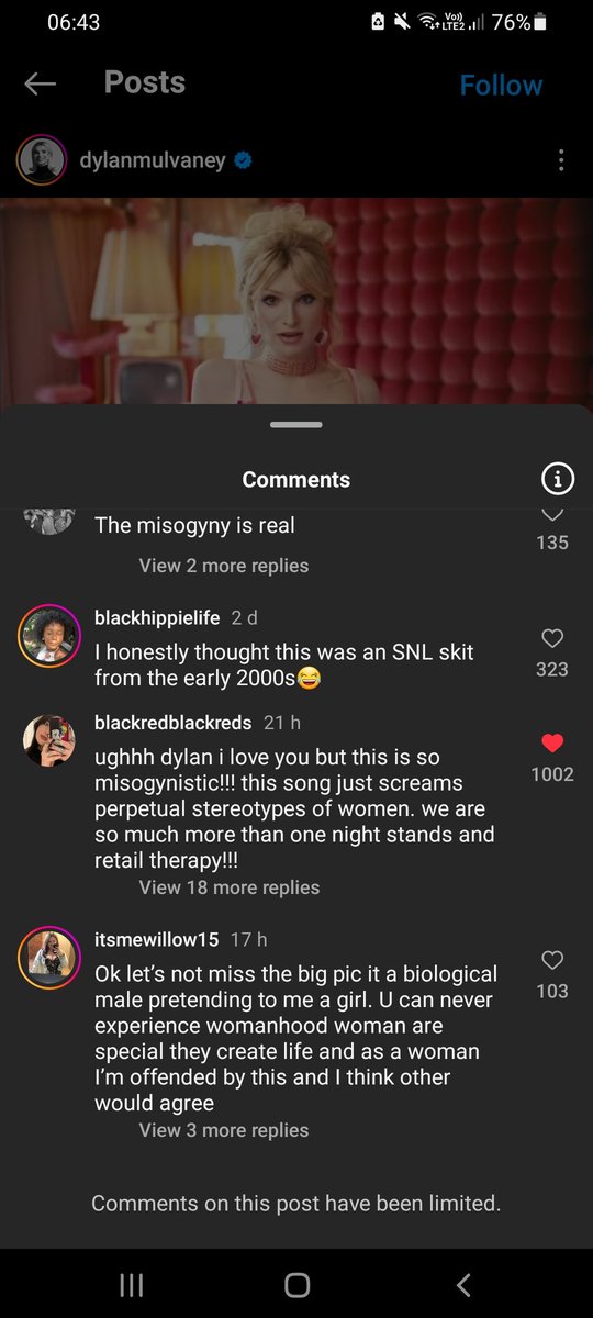 radfem58's tweet photo. So Dylan's grossly offensive Days of Girlhood is going down well over on Instagram... https://t.co/uBIcMAci87