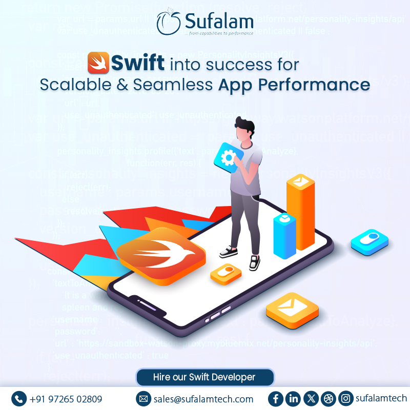 Want a mobile app that stands out?
Experience flawless Swift app development with Sufalam Tech!

📷 More details: sufalamtech.com/hire-swift-dev…
📷 Schedule a call: +91 97265 02809

#Swiftdevelopment #swiftdeveloper #swiftapp