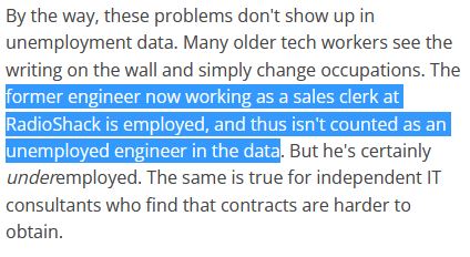 @AARP @AARPadvocates @AARPpolicy @ActSecJulieSu @SecMayorkas @SecRaimondo @WhiteHouse 2. Older #STEM #AmericanWorkers experience #AgeDiscrimination as longer #job hunt, #underemployment at lower #wages @USEEOC @USDOL @CommerceGov @POTUS @JoeBiden.

'The #H1B Visa Controversy'
computer.org/csdl/magazine/…