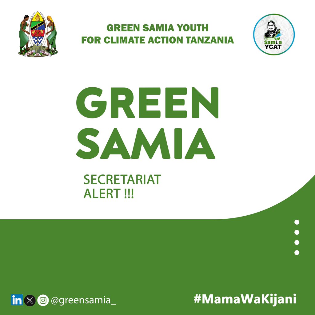 Get Notified!!

Green Samia Secretariat will be Introduced soon🔊

#Youth4ClimateAction
