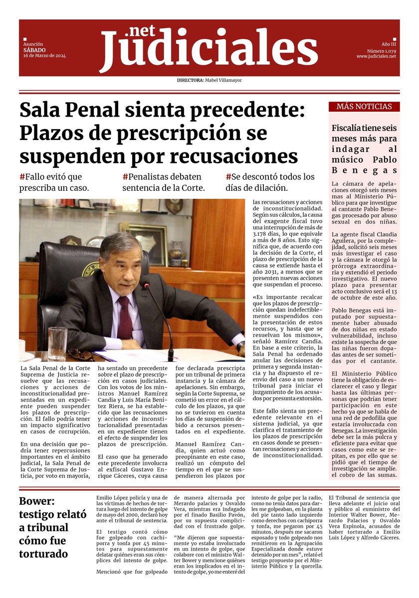 judicialesnet's tweet image. ¡Muy buen día, feliz sábado!

Te dejamos la Tapa de #JudicialesNet de hoy ⚖️