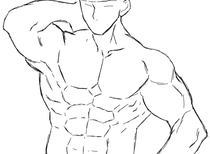 最近デフォルメを描いてたけどちゃんと筋肉練習してます… 