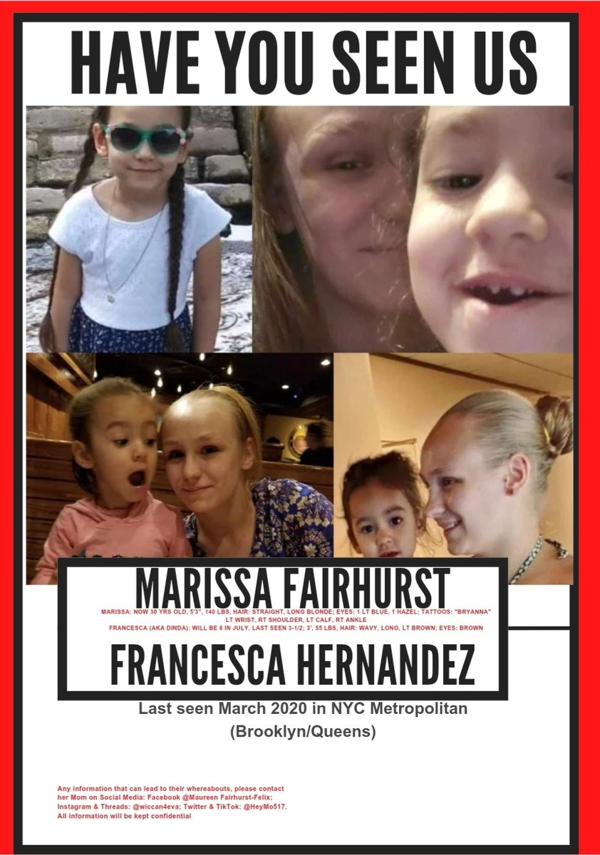 #PleaseShareThisPost of my daughter & granddaughter. Any leads will be held confidential. My SM accts are listed for any info to their whereabouts. Click & enlarge pic, their descriptions are listed in between their names. TYVM for your help ❤️ @davenewworld_2 @TheDailyEdge