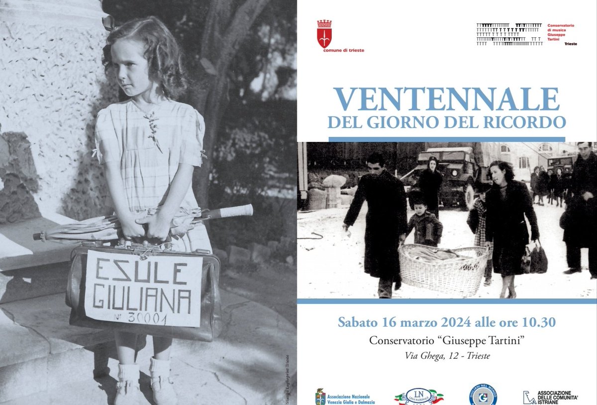 pamandalexia's tweet photo. https://t.co/QiTyBllJcC

Il link per il concerto delle 10.30 per il Ventennale del #giornodelricordo 

#GiulianinelMondo #Trieste #agm https://t.co/vDvcCGbC1f