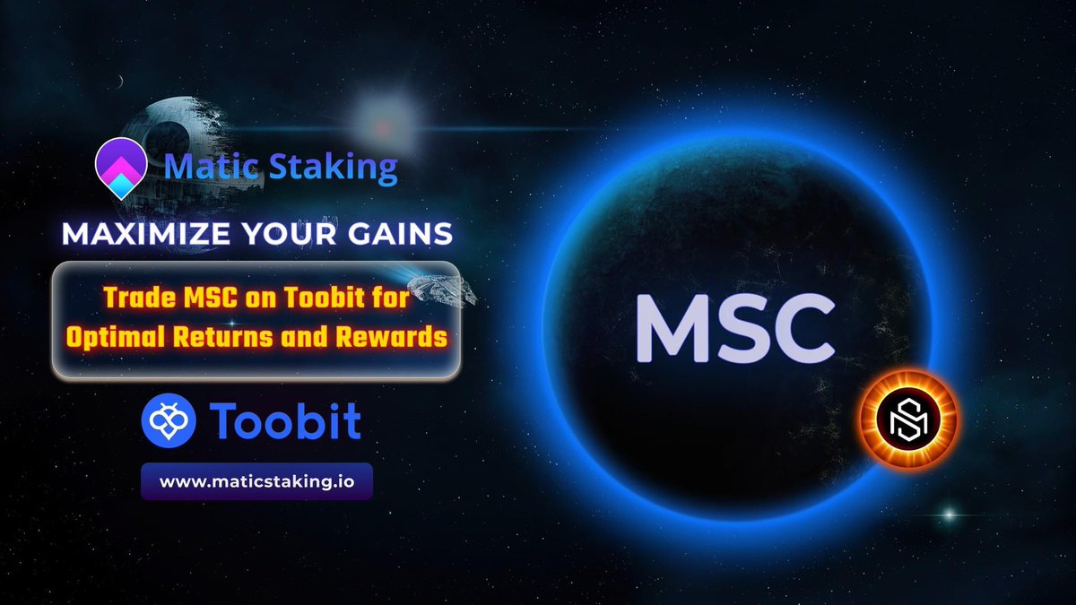 🌟MAXIMIZE YOUR GAINS: TRADE MSC ON TOOBIT FOR OPTIMAL RETURNS AND REWARDS🌟

🚩Strategic trading opportunities:

MSC on Toobit offers strategic opportunities to increase your profits. Take advantage of dynamic markets where well-informed moves can yield optimal profits.

🚩MSC: