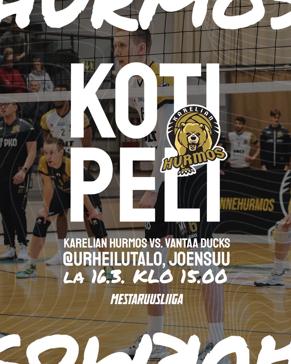 Tänään on edessä ensimmäinen karsintaottelu, karhut ovat valmiina. 🐻🏐

#tunnehurmos #pelipäivä #lentopallo #joensuu #mestaruusliiga