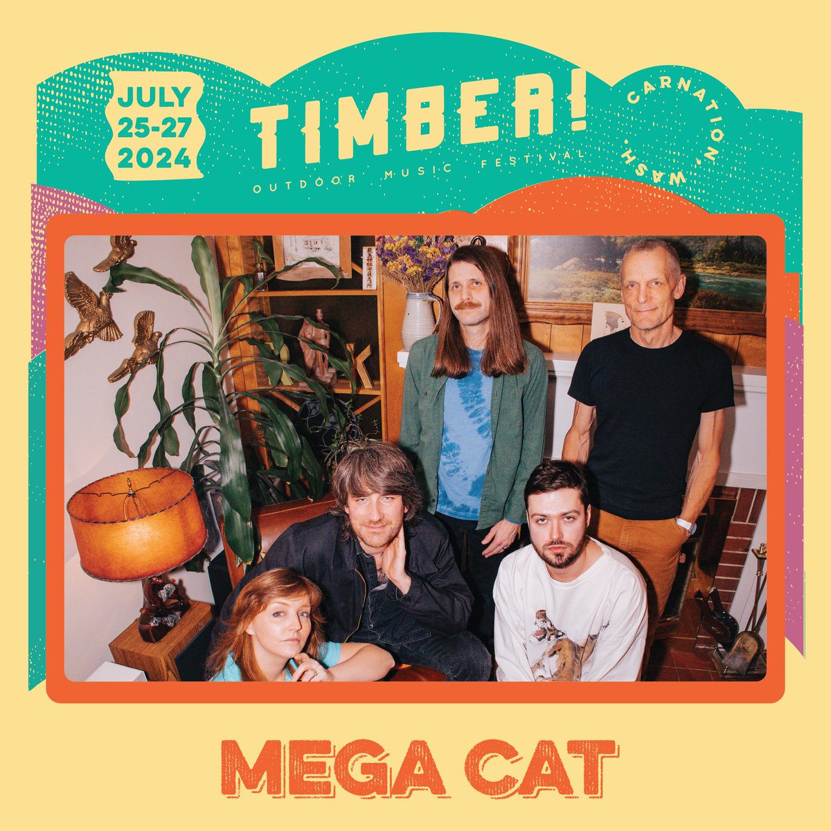 mega cat will get you moving and grooving beneath the starry Carnation skies. Catch them at Timber! on Saturday, July 27. Tickets on sale at timbermusicfest.com. 🌀