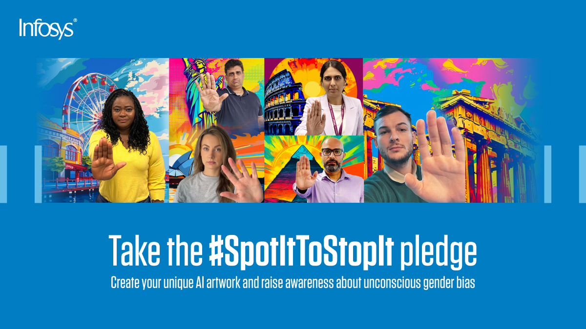 Take the #SpotItToStopIt pledge to commit to raise awareness about unconscious gender bias at work. Unleash your imagination - infy.com/437cBqm #InspireInclusion | #ESGIsAnOpportunity