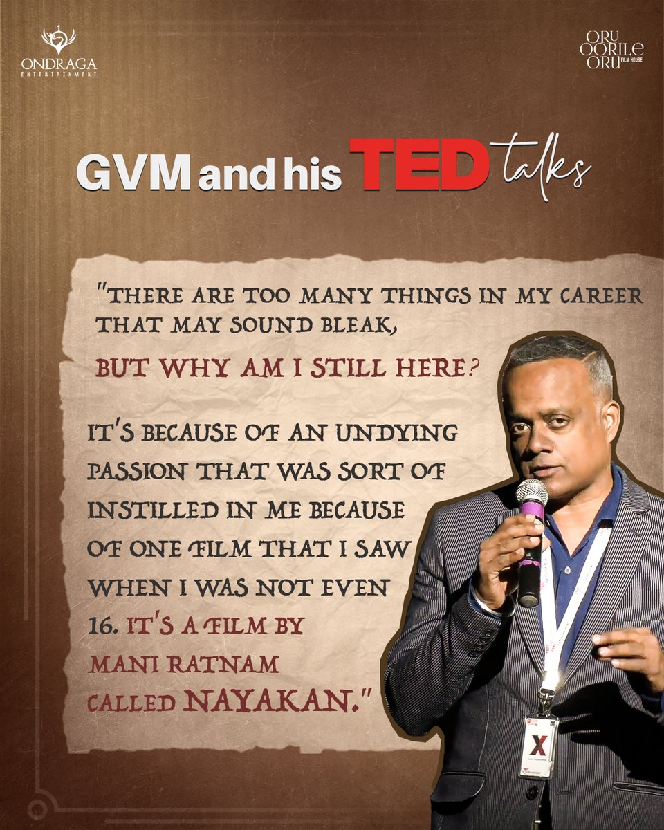 Words of passion and affirmation from the man himself. #GauthamVasudevMenon #TEDTalks