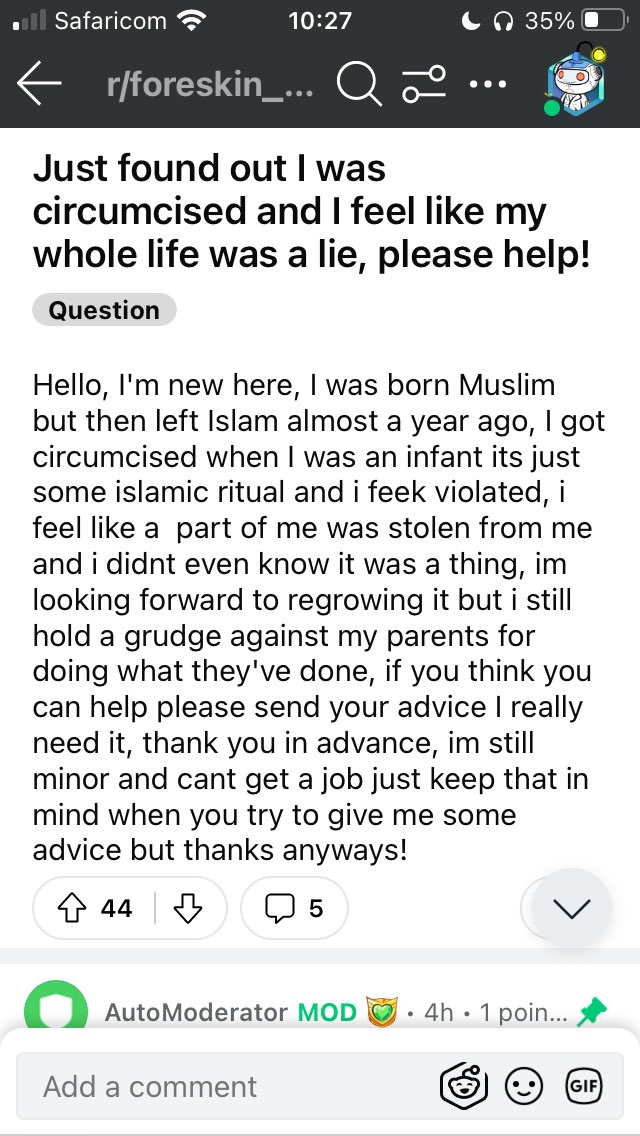 Cutting your child for a religion they might abandon later isn’t rational. 

Kids can change their religious affiliations, but the foreskin is gone forever 💯