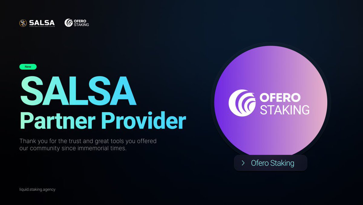 SALSA (@liquid_egld) on Twitter photo 🤝 <a href="/oferostaking/">Ofero Staking</a> 🤝 <a href="/oferostaking/">Ofero Staking</a>