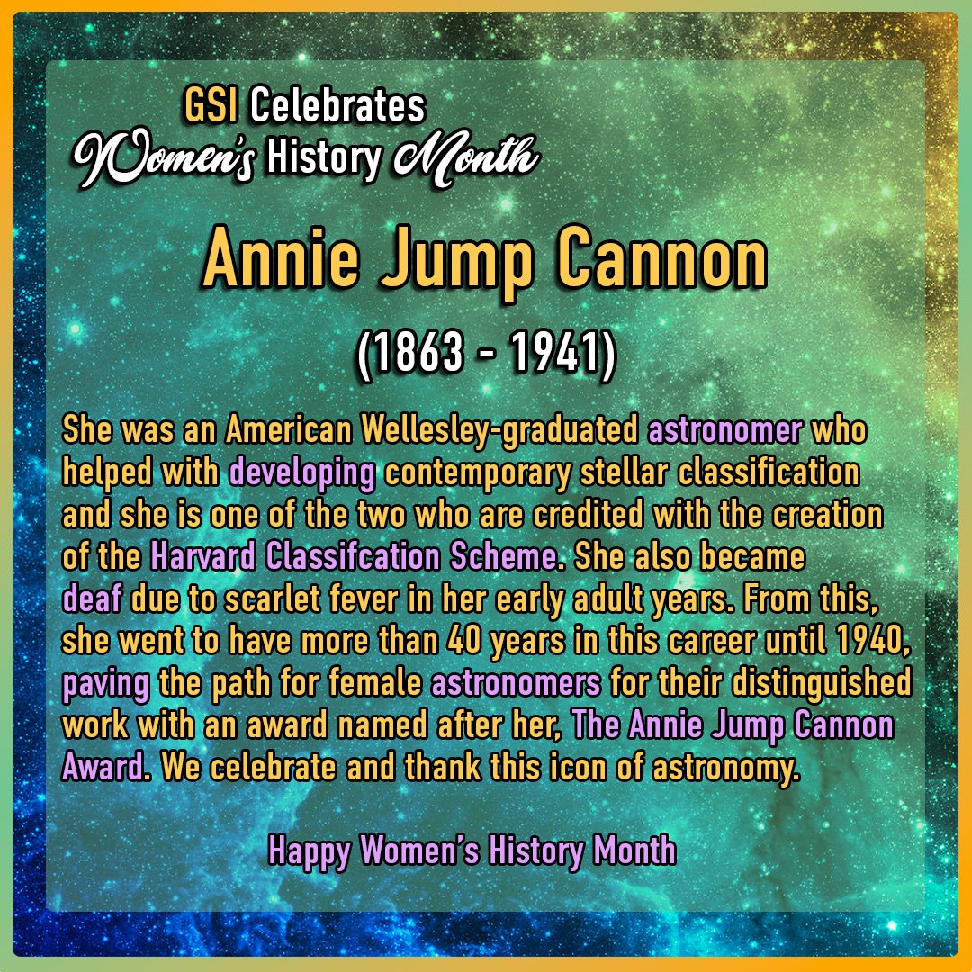 Celebrating #WomensHistoryMonth with Annie Jump Cannon
en.wikipedia.org/wiki/Annie_Jum…
