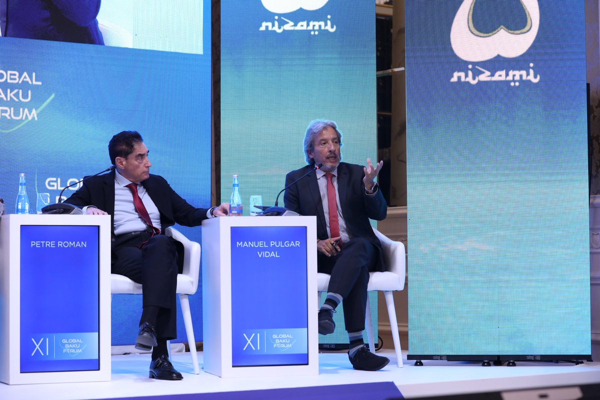 manupulgarvidal's tweet photo. Delighted to have participated and contributed to one of the two climate change sessions during the XI Global Baku Forum #XIGBF in the host country of @COP29_AZ with such distinguished friends and colleagues, to pave the way for getting success in the coming conference. https://t.co/MMqVeM4n00