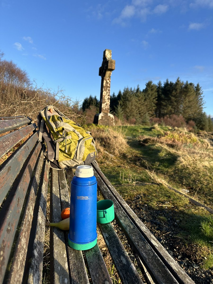 Perfect spring morning for a walk to enjoy an early morning coffee outdoors. #favouritebench #localwalks #mull