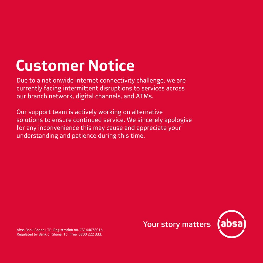 Dear Absa Family, we apologise for any inconvenience caused. Rest assured, we are actively working on alternative solutions to ensure your transactions proceed seamlessly.