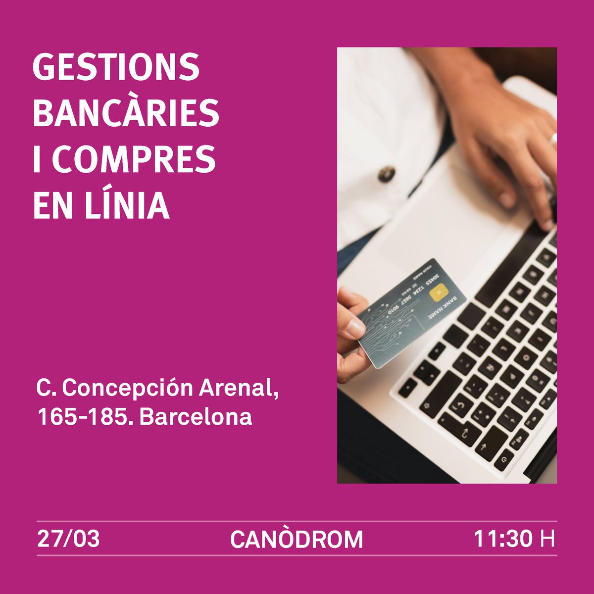 bcn_empreses's tweet image. Evites fer gestions i #compres en línia perquè no et refies de la seguretat? 🔐

👨‍💻 Aprèn el que et cal per comprar i fer gestions amb el #banc de manera online sense fer cues ni tenir por.

Inscriu-te a l'activitat! ➡ loom.ly/XSZRqrY