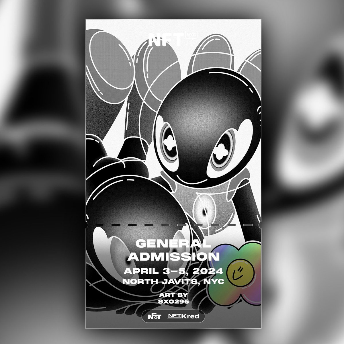 sxo296club's tweet photo. GM🫡

My artwork has been featured on NFT Tickets for #NFTNYC2024 

Get yours here:  https://t.co/a6oBCnMAMD 

#SXO296 #KwanLiam #GGGGstory https://t.co/dQprHjMrG0