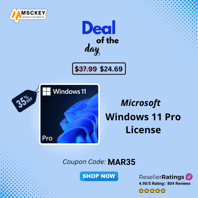 Upgrade to the latest with genuine Windows 11 Pro licenses at cheap price from Msckey's Deals of the Day. For a limited time, get 35% off authentic Windows 11 Pro keys using the coupon code 'MAR35' at checkout.
msckey.com/product/micros…

#Windows11 #FridayVibes #DealOfTheDay