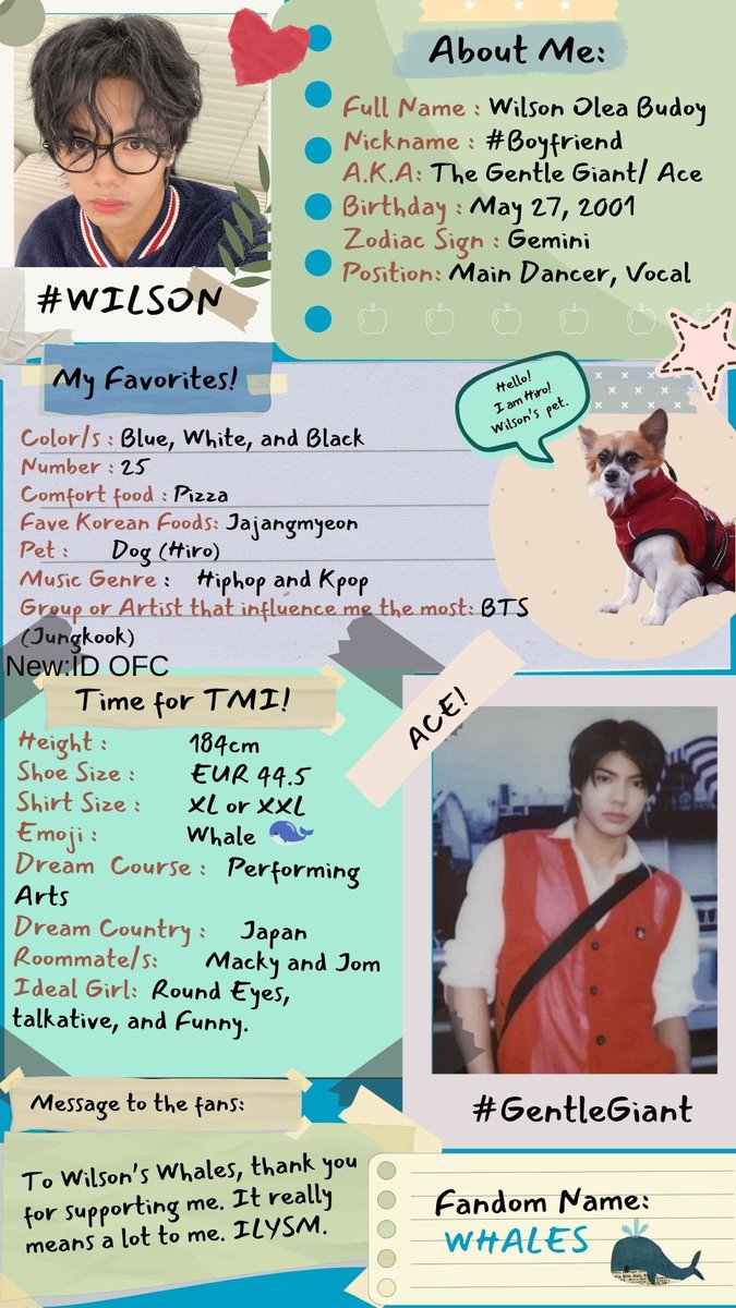 Here’s the 2nd member of @official_newID  #WILSON who is also known as #gentlegiant. 

Wilson  might be about  6ft in height but he is still Whale’s #BABYWI and #boyfriend. 

Get to know him more and check out his favorite comfort food.   🥰🐳

#New_ID #뉴이드 #WILSON #윌슨