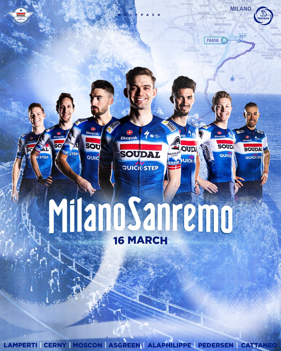 First Monument of the season is here 🥳 Good luck to our riders taking on the longest race of the year - #MilanoSanremo 🙌 Artwork: @ArtsRonan