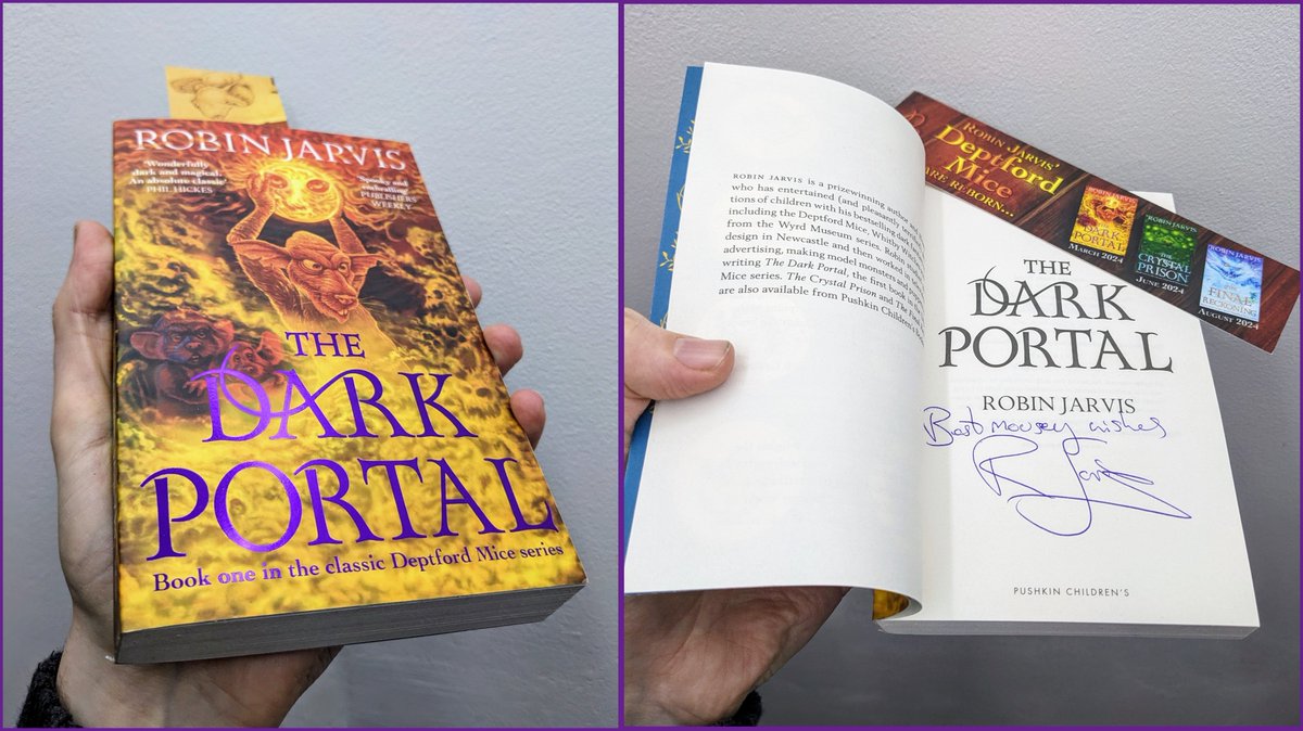 Picked up my signed copy of The Dark Portal by @RobinJarvis1963 yesterday, courtesy of @B_forButterfly Books! 😃 Ask your local Indie bookseller to contact their rep while supplies last!