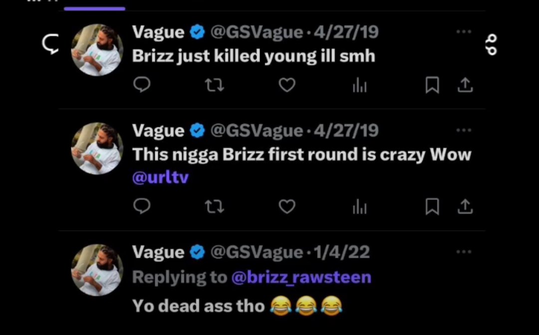'I never Seen Brizz Battle ever I swear on My Kids ,and On God'.. he said.. smh Imagine lying on your children about battle rap. Lol
