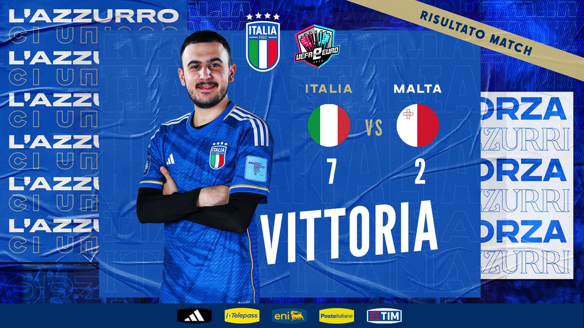 Un’altra grande vittoria per @obrun2002 👏💪 Ultima partita di oggi contro la Lettonia ora live 👉🏻: youtube.com/watch?v=SCbymf… #Azzurri #eNazionale