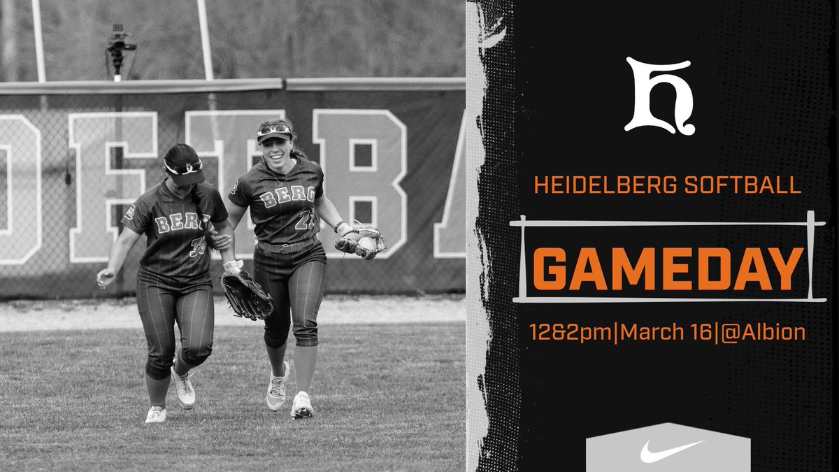 On the road today for a doubleheader against Albion! #GameDay #GoBerg