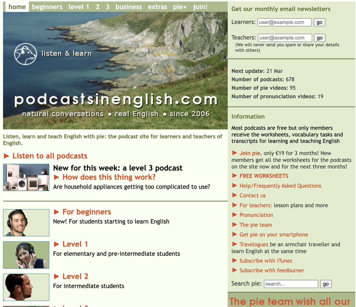 想提升英语听力最好的方式就是听大量的英语（podcasts）播客节目，以下是我一直在听的优秀英语播客节目，适合各个等级学习者。

1. A.J. Hoge（初级-中级）

youtube.com/@AJHogeEffortl…

A.J. Hoge 是知名的英语学习播客《Effortless