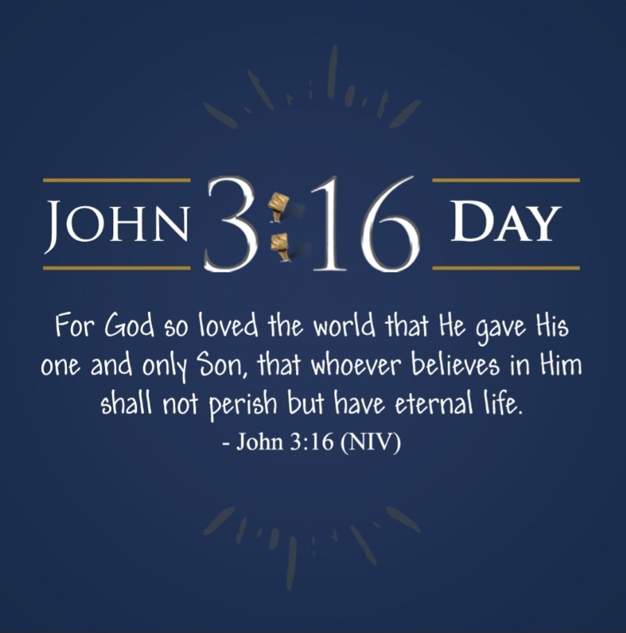 Happy John 3:16 Day! God Bless ✝️
#HaveFaith #WWJD 
#JesusIsTheReasonForTheSeason