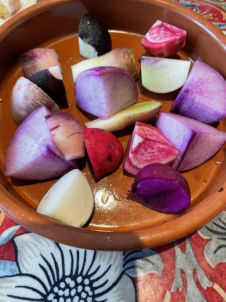 Colourful and yummy - winter radish bred by Peter Laßnig in Austria. Just what the doctor ordered this grey March weekend