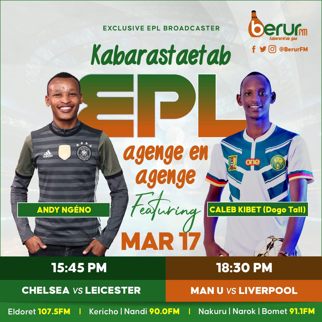 Football fans, Panganat weekend which game are you waiting for this weekend? #BerurFm #EPLwithBerur