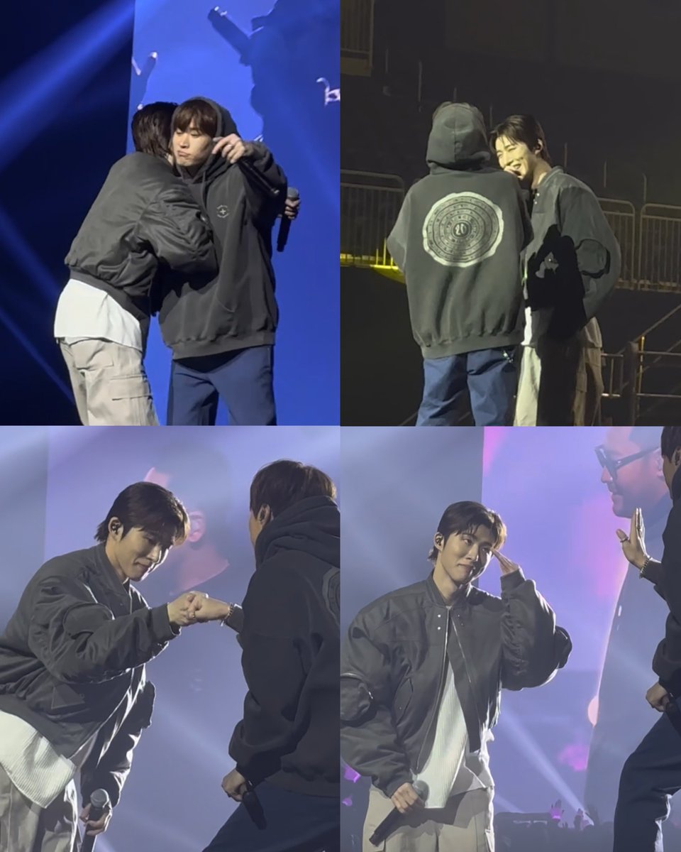 filmhanbin's tweet photo. Kim Hanbin and Tablo together on stage tonight https://t.co/GmQWRrL79s