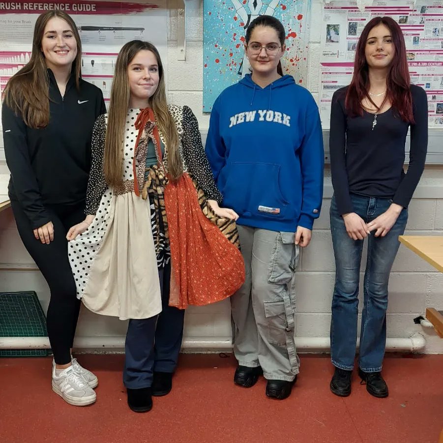 DeerparkCBS's tweet photo. The very best of luck to our Fourth Year students who are through to the Grand Final of the Relove Fashion Competition - the team designed their own dress from second hand clothes. @corkcitycouncil #relove #reloveclothing #cork #school #artideas #artistic #artideas #corkcity https://t.co/ajrUeoEzGj