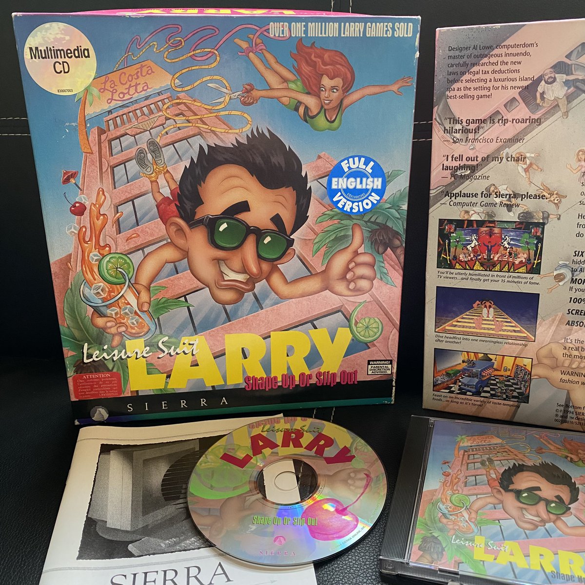 DetectingRetro's tweet image. Pleased to pick up a #bigboxpcgames version of Larry 6 - doesn’t come up often in the UK! #RETROGAMING