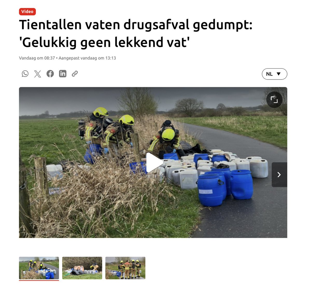 teunvoeten's tweet photo. just another Saturday in #Brabant, a rural province in the South of the Netherlands
But somehow epicenter of #DrugProduction
#DrugsLab #Explosion #ChemicalWaste #SyntheticDrugs dumped in Nature https://t.co/o3GFi521nv
