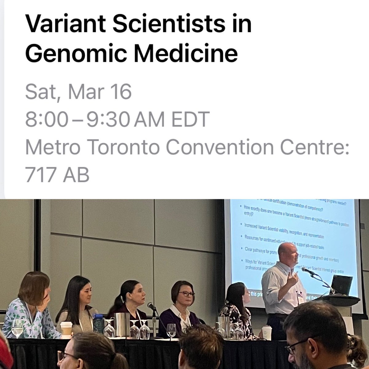 SamSchilit's tweet photo. So grateful for visibility of our variant scientist colleagues at #ACMGMtg24 

Sign up for their promoted Variant Scientist in Genomic Medicine advocacy group:  https://t.co/UG3ghyLSz5 https://t.co/iOR1vMT3zX
