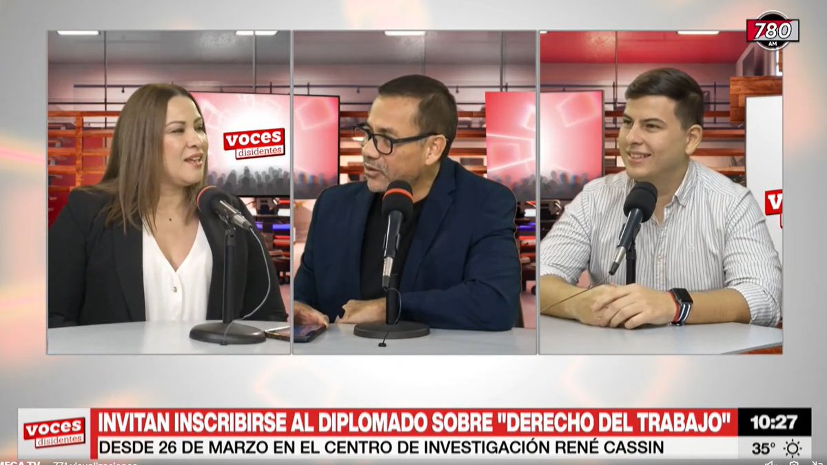 ✅En estudios nos acompañan Karina Gómez, exdirectora de Trabajo, y Andrés Blanco, para hablar acerca del derecho laboral 💼

📡Escucha: megacadena.com.py #780AM <a href="/Megatv_py/">MEGA TV</a>📺